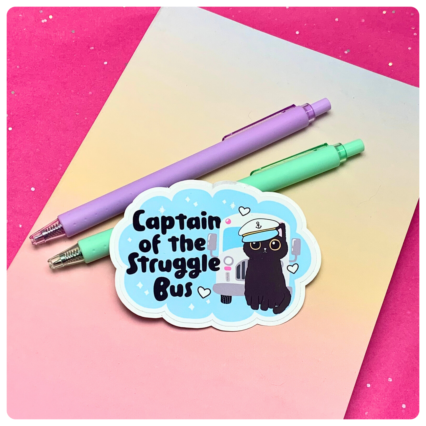 Captain of the Struggle Bus - Vinyl Sticker